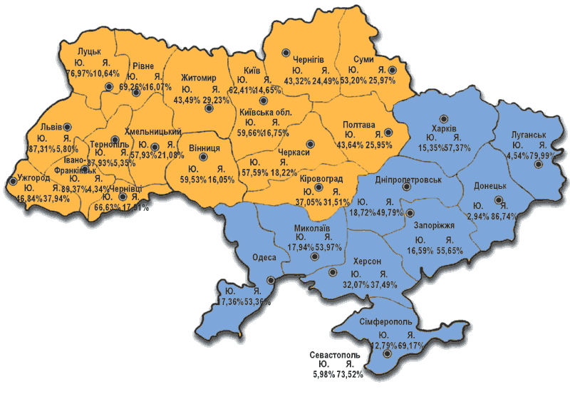 Карта западной украины